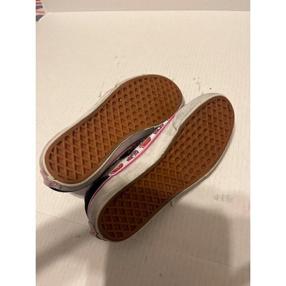 Vans Old Skool Black/White/Pink Sneakers, Donut Pattern, Juniors Size 4.5 US - Picture 7 of 8